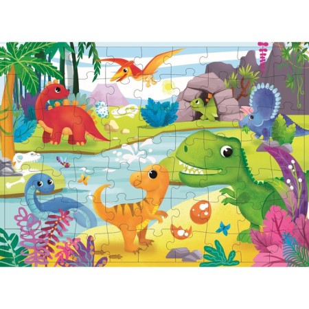 Puzzle with a lantern "Dinosaurus", 63 details-1