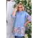 Female shirt, size 52, blue color
