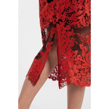 Dress lace, size 46, red color-1