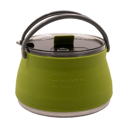TRAMP kettle folding silicone 1 l, olive color