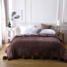 Super Ball bedspread, size 160x220 cm, mokko color