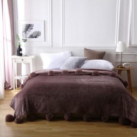 Super Ball bedspread, size 160x220 cm, mokko color