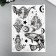 Tattoo on the body Black Mermaids and Stars 21x15 cm