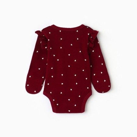 Body-kimono children with a long sleeve "Bear", burgundy color, height 56-3