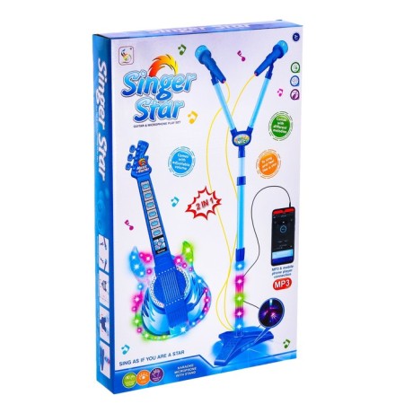 Toy musical guitar "Play and sing", with a double microphone, sound effects-9
