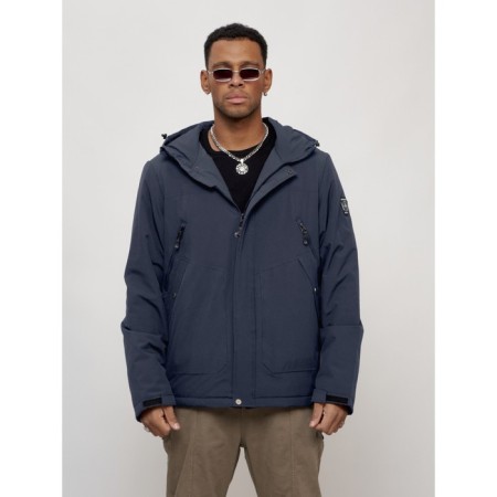 Sports male jacket, size 52, dark blue color-2
