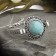 Assorted Bruck "turquoise world" circle, blue color in silver, l = 19 cm