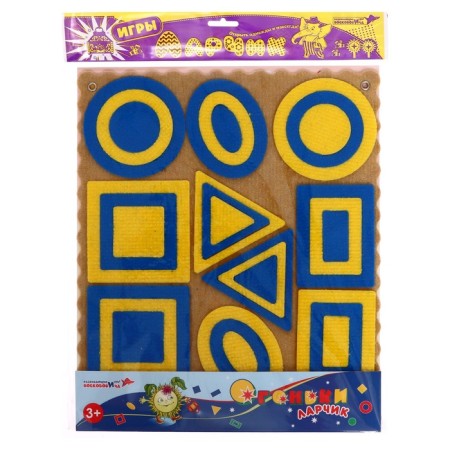 Developing game "Larchik Lights", yellow-blue color
