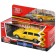 Metal GAZ-2402 Volga Taxi, 12 cm, doors and trunk open, yellow color