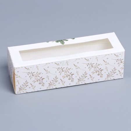 Box for Makarun "New Year's gold" 18 x 5.5 x 5.5 cm, New Year-1