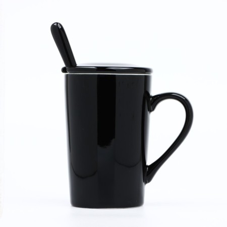 Mug "Proud", 420 ml, with a spoon and a lid-3
