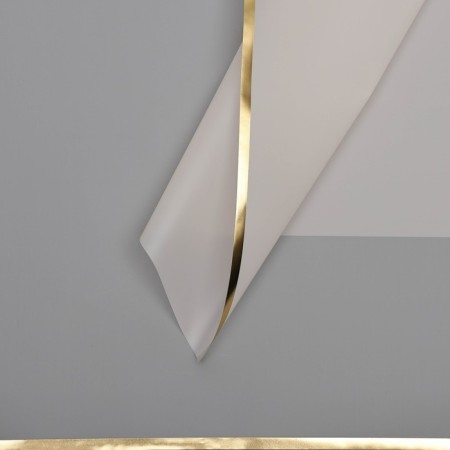 Film for flowers matte, "with gold embossing", 57x57 cm, light pink