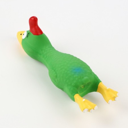 Fresh toy for dogs from latex "Rooster", 18 cm, green-2