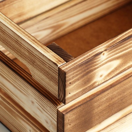 Kashpo - wooden box 30x20x14.5 cm burned-2
