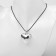Pendant on the cord "heart" voluminous, color silver with black, 30+5 cm