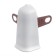 Outdoor angle (external) with fasteners for a skirting board of 55mm "decoration", 001 white
