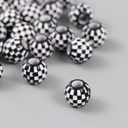 Beads for creativity plastic "Chess ball" d = 1.1 cm set 20 g
