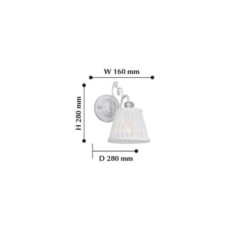 Bra Amanda, 1x40W E14, white color-1