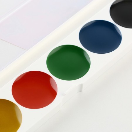 Watercolor paints honey 6 colors in a plastic box, without brush "September 1"-2