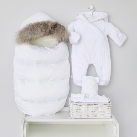 Set for discharge Winter Kinderlitto "Scandinavia", 5 items, height 56-62 cm, white color