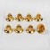Bell for needlework, set 8 pcs., Size 1 pc. - 2.1 cm, gold color