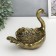 Interior Polystone Swan stand under the brass 21x14x15 cm