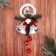 Decoration New Year's "Bells with balls and decor" 15x30 cm, white-red