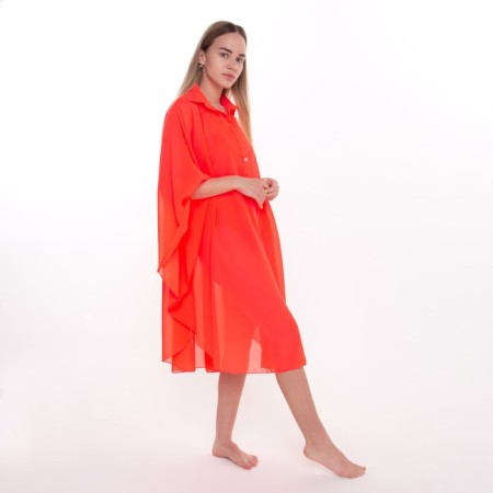Tunic beach female, red color, size 52-5