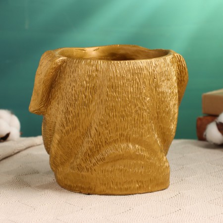 Kashpo "Ricky" gold, 18x16x15cm-2