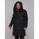 Coat insulated winter female, size 46, black color