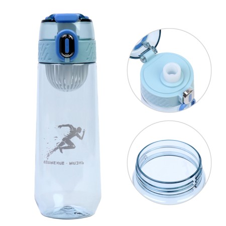 Water bottle, 750 ml, "movement - life", blue