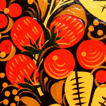 Groot board "Fish", 36 × 18 cm, Khokhloma-2