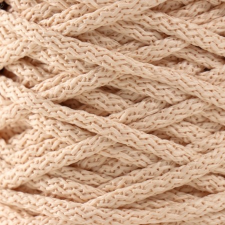 Knitting cord 100% polyester, width 5 mm 100m (beige)-2