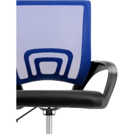 Computer chair Turin plastic/fabric, black/blue mesh 60x55x82 cm-6