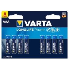 Battery Alkalin Varta Longlife Power, AAA, LR03-8BL, 1.5V, blister, 8 pcs.