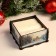 Napkin station square winter, 14x14x7.3 cm, mix