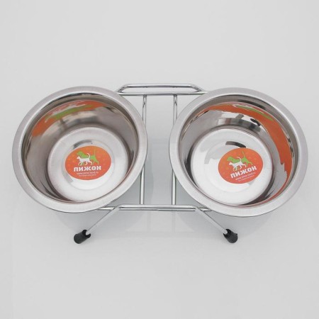 A set of 2 colored bowls on a stand, 2 x 225 ml-1