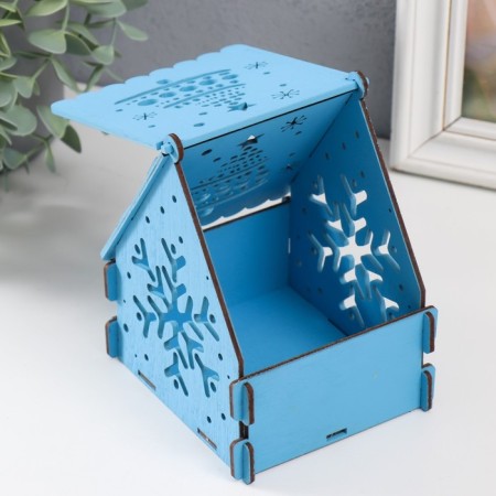 Domik box "Snowflake" Blue 12x10x14 cm (set of 7 parts)-3