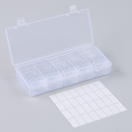 Organizer for storing rhinestones of diamond mosaics, 10 sections-1