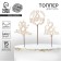 Topper for a cake wooden assorted "since March 8", mix