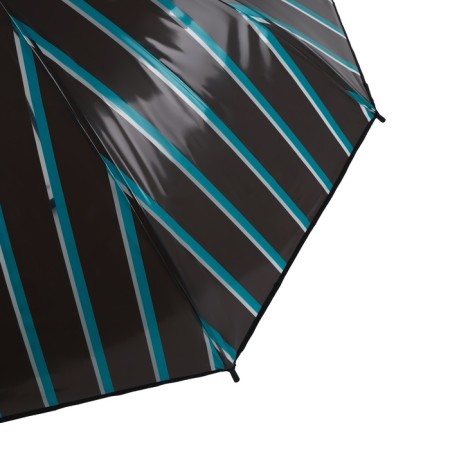 Umbrella - semi -automatic “stripes” cane, 8 spokes, r = 54 cm, gray/green color-5