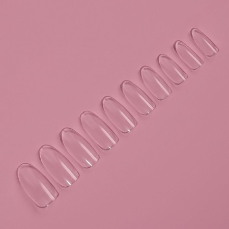 Tips for nail extension, 500 pcs, oval shape, 10 sizes, transparent color-3