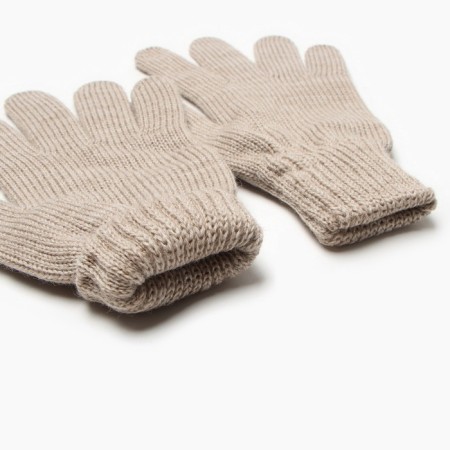 Female gloves, beige color, size 18-2