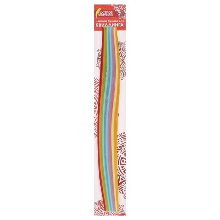 Quilling paper "Rainbow", 10 colors, (set of 200 pcs) 3 mm x 300 mm, 80 g/m2-3