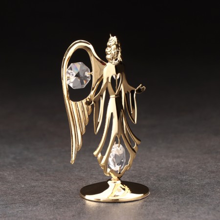 Souvenir "Angel", on a stand, with crystals, 5x4x9 cm-1