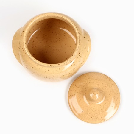 Ceramic pot for baking "Novarussa No. 5" 0.5l / 14x12cm, Karakum-3