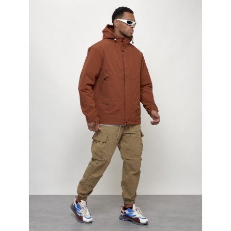 Male spring jacket, size 52, brown color-12