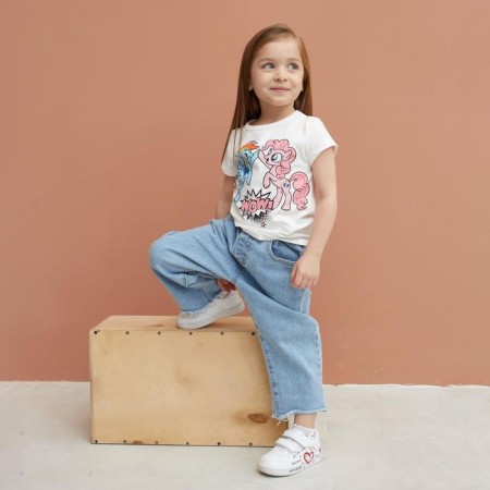 Children's T-shirt "Wow", my little pony, height 122-128, white-1