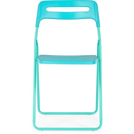 Fold plastic stool, metal/plastic, blue/blue 43x46x81 cm-1