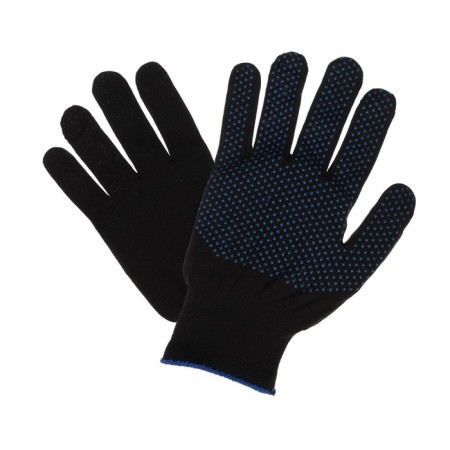 Garden nylon gloves, with PVC points, size 9, mix-1